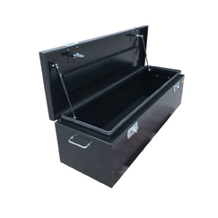1220 x 400 x 350mm Black Flat Aluminium Top Opening Ute Tool box 4 Your Truck Ute Trailer Toolbox &amp; Canopy 1243-B