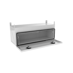 1200 x 450 x 450mm White Flat Aluminium Under Tray Body Tool box Truck Storage Toolbox 1244TB-B