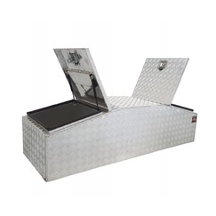 1770 x 600 x 500mm Aluminium Checker Sloped Top Gullwing Cross Deck Dual 2 Lid Ute Tool box 4 Your Truck Ute Trailer Toolbox &amp; Canopy 1765AG